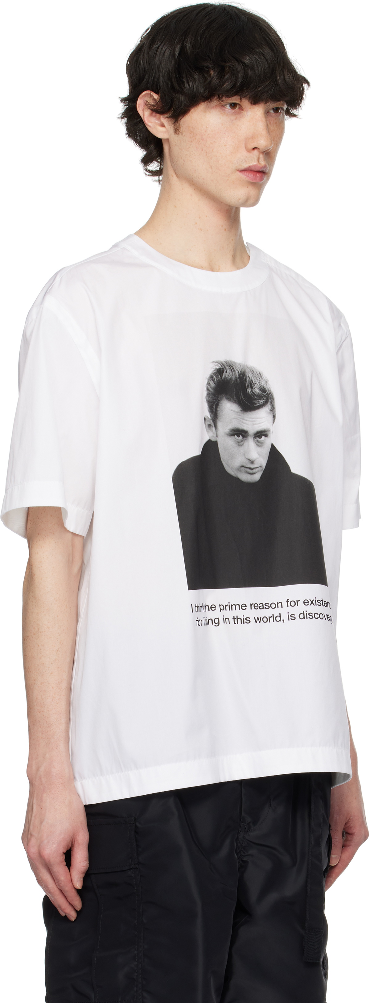 【sacai】James Dean Cotton T-Shirt sacai White James Dean Cotton Poplin T-shirt Sacai
