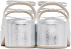 Marge Sherwood Silver Ribbon Sandals
