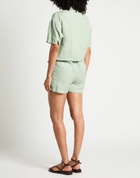 120% Lino Womens Playsuit in Sage green