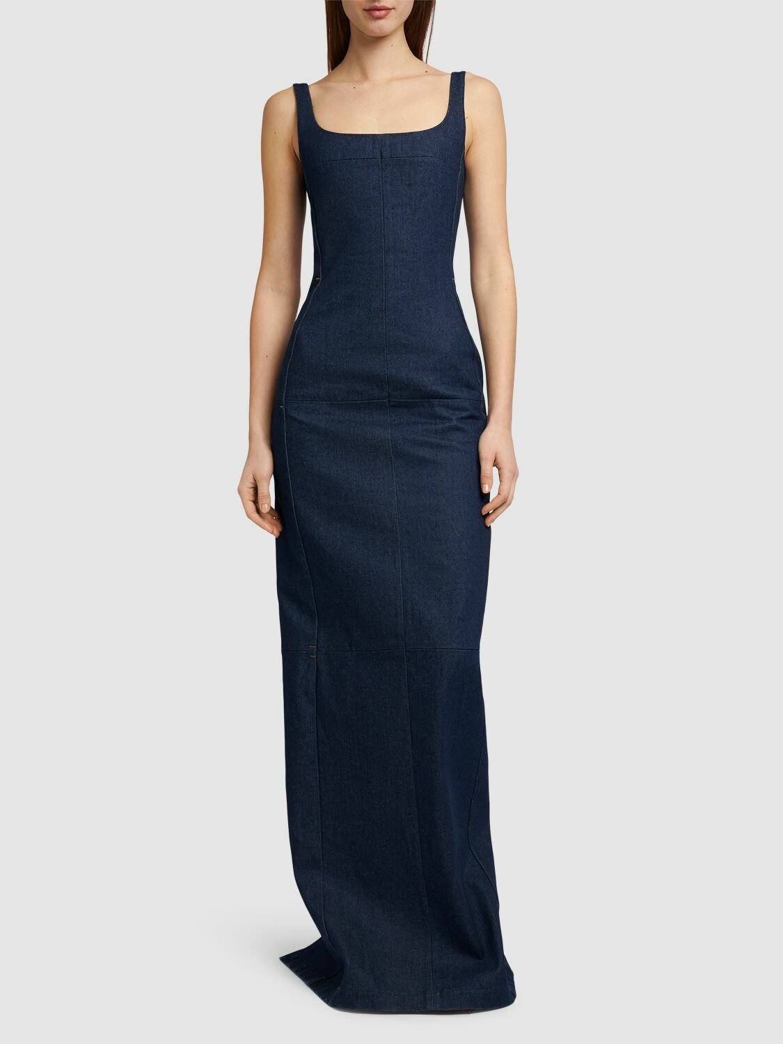 JACQUEMUS La Robe De-nîmes Spoglio Denim Dress Jacquemus