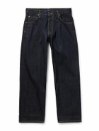 Noah - Stovepipe Wide-Leg Selvedge Jeans - Blue