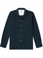 Universal Works - Camp-Collar Organic Cotton Shirt - Blue