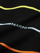 Marni - Logo-Jacquard Striped Cotton Blouson Jacket - Black