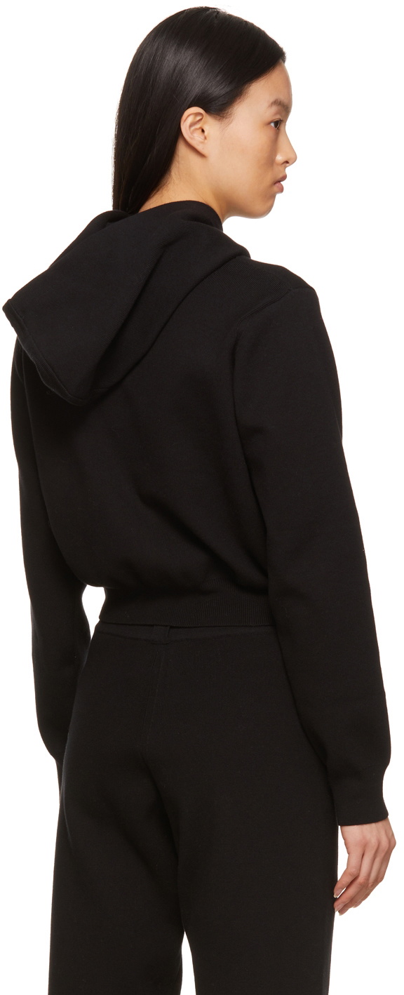 Marc Jacobs Black 'The Cropped Zip Hoodie' Hoodie Marc Jacobs