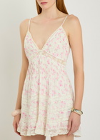 Loveshackfancy Alonna Floral-print Cotton Mini Dress Pink