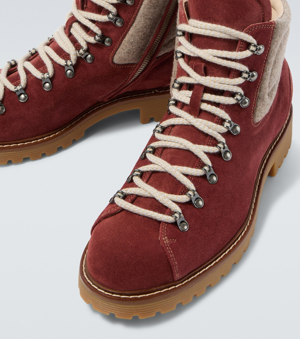 Eleventy Suede lace-up boots