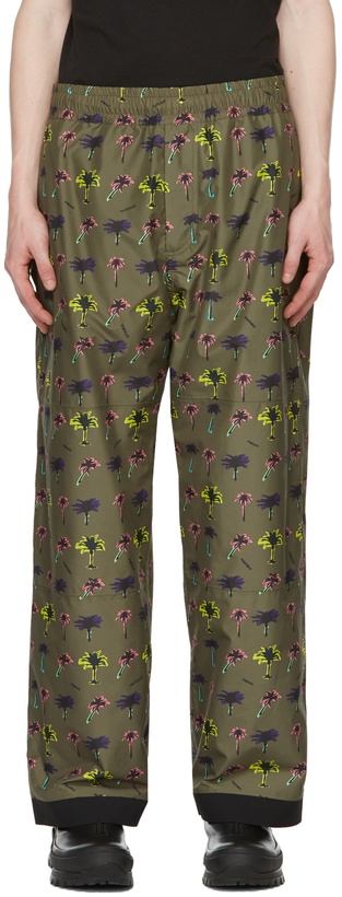 Photo: Moncler Genius 8 Moncler Palm Angels Green Sportivo Lounge Pants