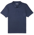 Vilebrequin - Pyramid Slim-Fit Linen-Jersey Polo Shirt - Men - Navy