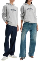 AMI ALEXANDRE MATIUSSI hooded varsity sweat Grey