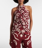 Cala de la Cruz Zauma beaded printed top