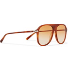 Brioni - Aviator-Style Acetate Sunglasses - Men - Light brown