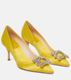 Roger Vivier RV Bouquet 85 embellished satin pumps