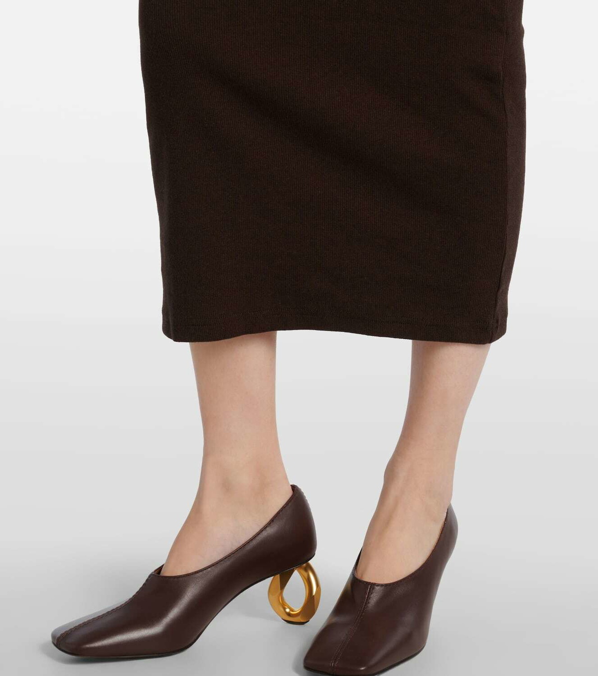 JW Anderson Embroidered cotton maxi dress