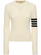 THOM BROWNE - Wool Rib Knit Crewneck Sweater