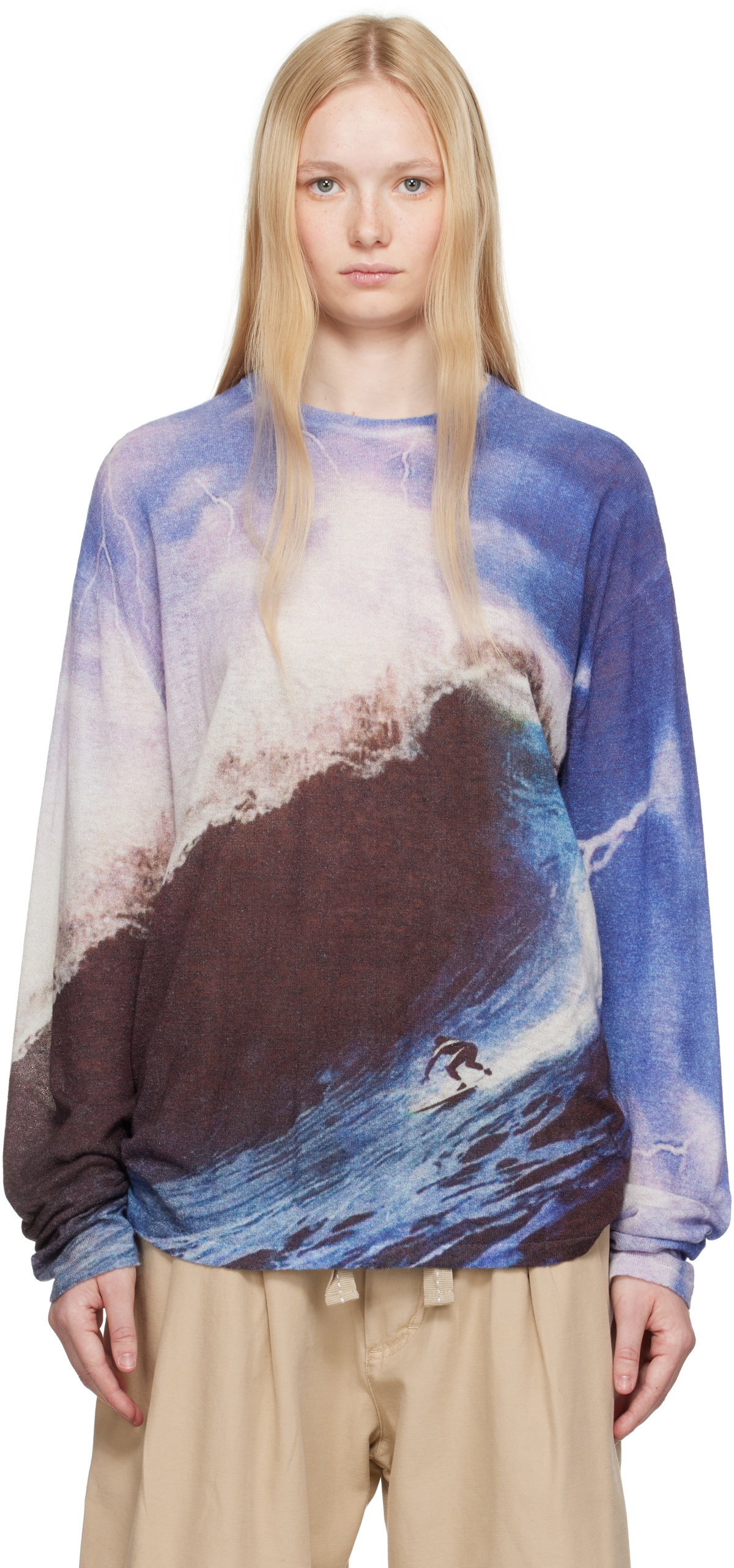 ERL Brown Mohair Bowy Sweater ERL