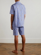 Polo Ralph Lauren - Striped Printed Cotton-Poplin Pyjama Set - Blue