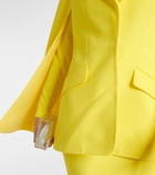 Safiyaa Hadley caped crêpe blazer