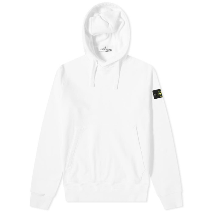 Photo: Stone Island Men's Brushed Cotton Popover Hoody in White