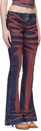 KNWLS Red & Navy Harley Jeans