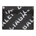 Balenciaga Black and White Gradient Logo Cash Card Holder