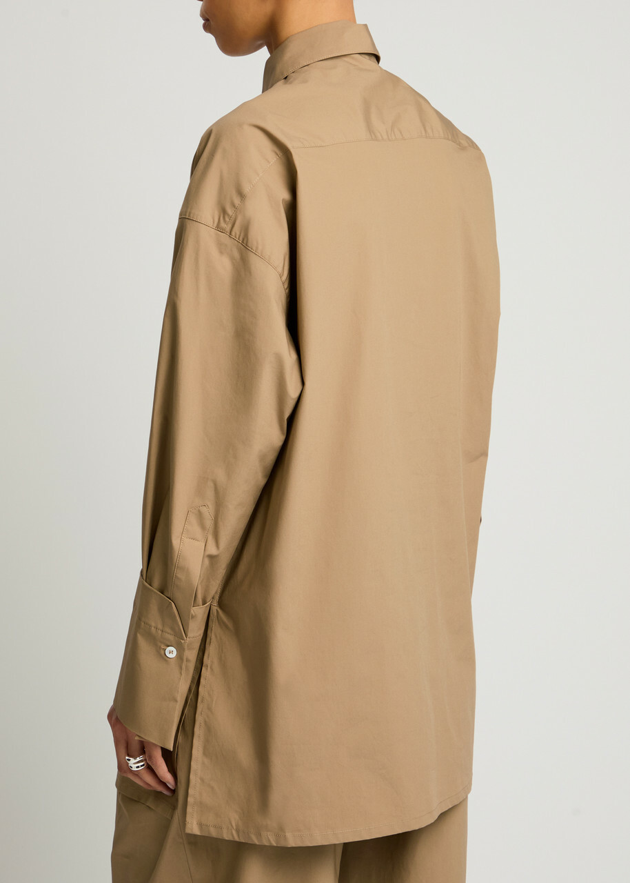 Darkpark Jodie Cotton-poplin Shirt Camel
