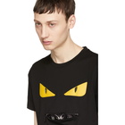 Fendi Black Bag Bugs Zip Mouth T-Shirt