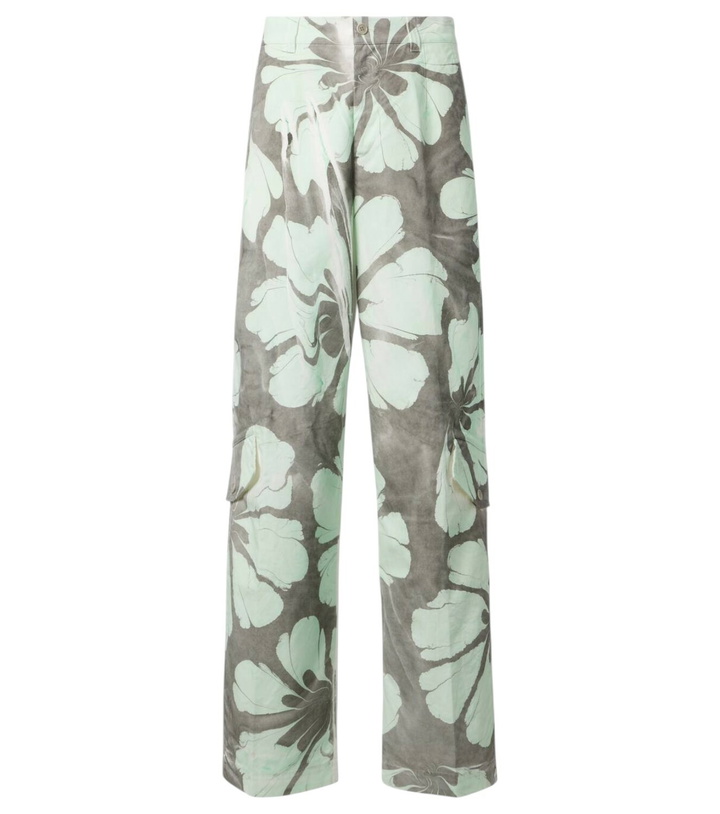 Photo: Dries Van Noten Floral cotton wide-leg pants