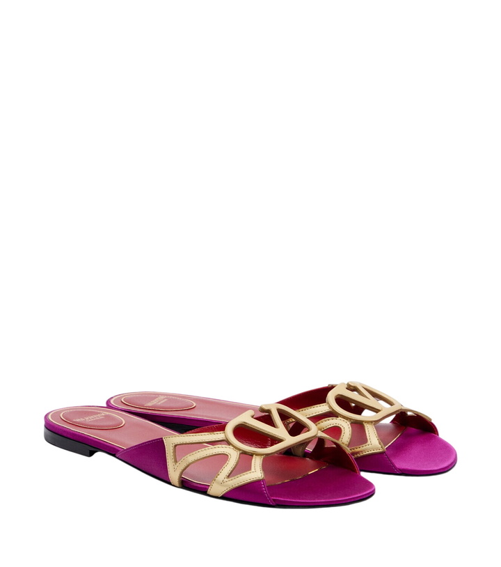 Photo: Valentino Garavani Wonderweb VLogo leather slides