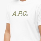 A.P.C. x Liberty Camo Logo T-Shirt in White