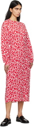 Marni Red Pop Fields Midi Dress