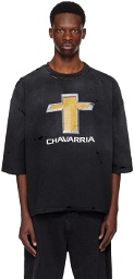WILLY CHAVARRIA Black Distressed T-Shirt