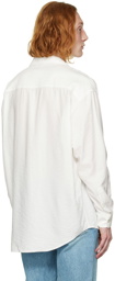 AMI Alexandre Mattiussi SSENSE Exclusive White Camp Collar Shirt