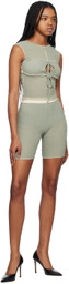 Yuzefi Green Keyhole Tank Top