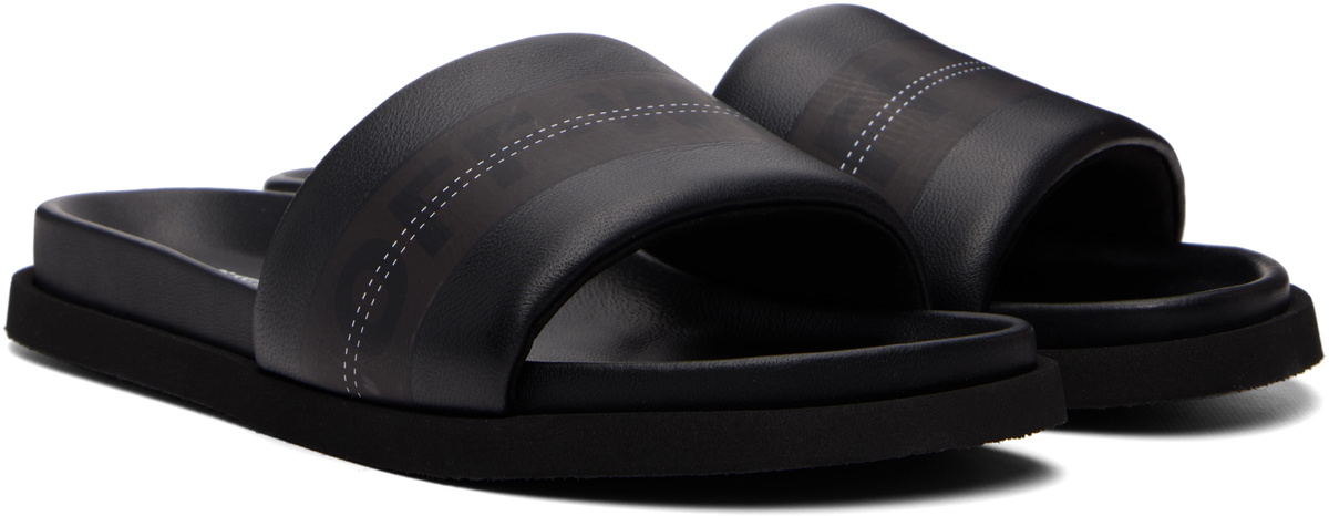 Off-White Black Industrial Belt Slider Sandals