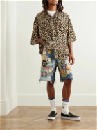 KAPITAL - Convertible-Collar Leopard-Print Voile Shirt - Brown