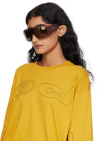 MM6 Maison Margiela Brown Mask Sunglasses