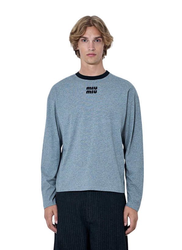 Photo: Miu Miu Logo Motif Long Sleeve T-Shirt