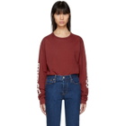 Bianca Chandon Red Long Sleeve Arabic Logotype T-Shirt