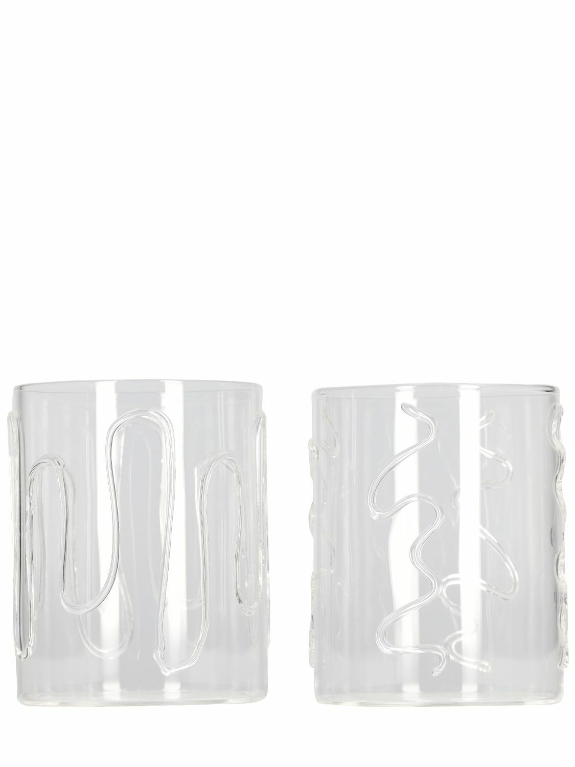 Photo: FERM LIVING - Set Of 2 Tall Doodle Glasses