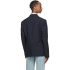 Gucci Navy Mohair and Wool Gauze Blazer