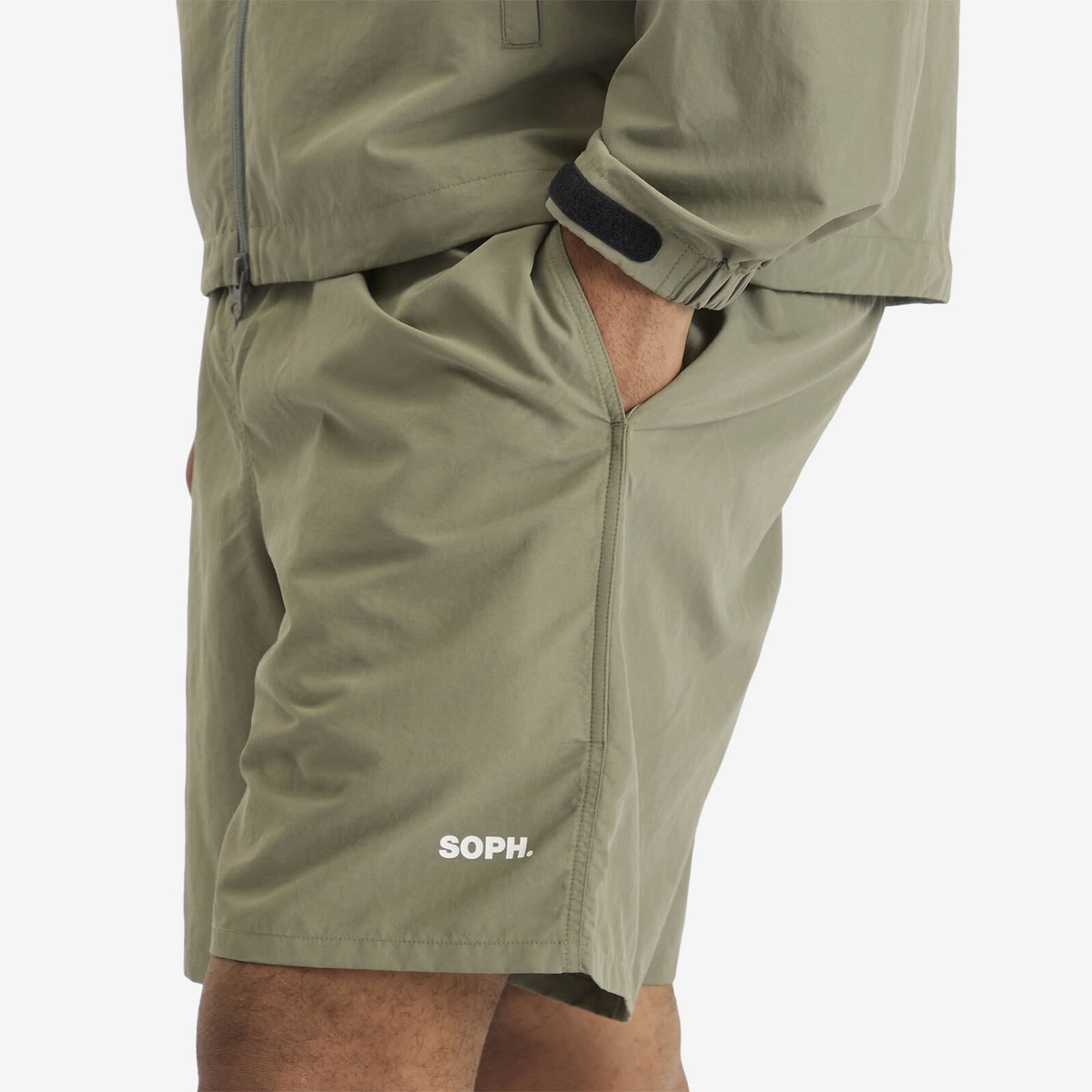 F.C. Real Bristol Men's Supplex Nylon Easy Shorts in Khaki