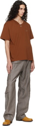 Serapis Gray Linen Cargo Pants
