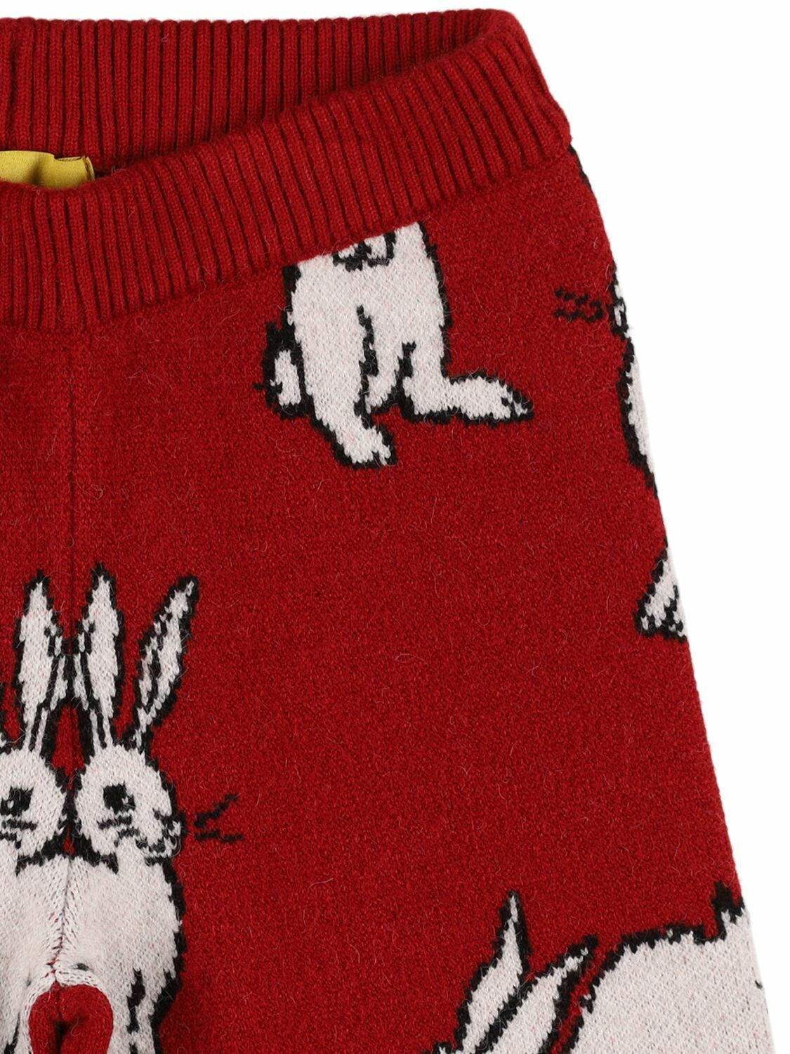 MAISON MANGOSTAN Rabbit Print Viscose Blend Knit Pants