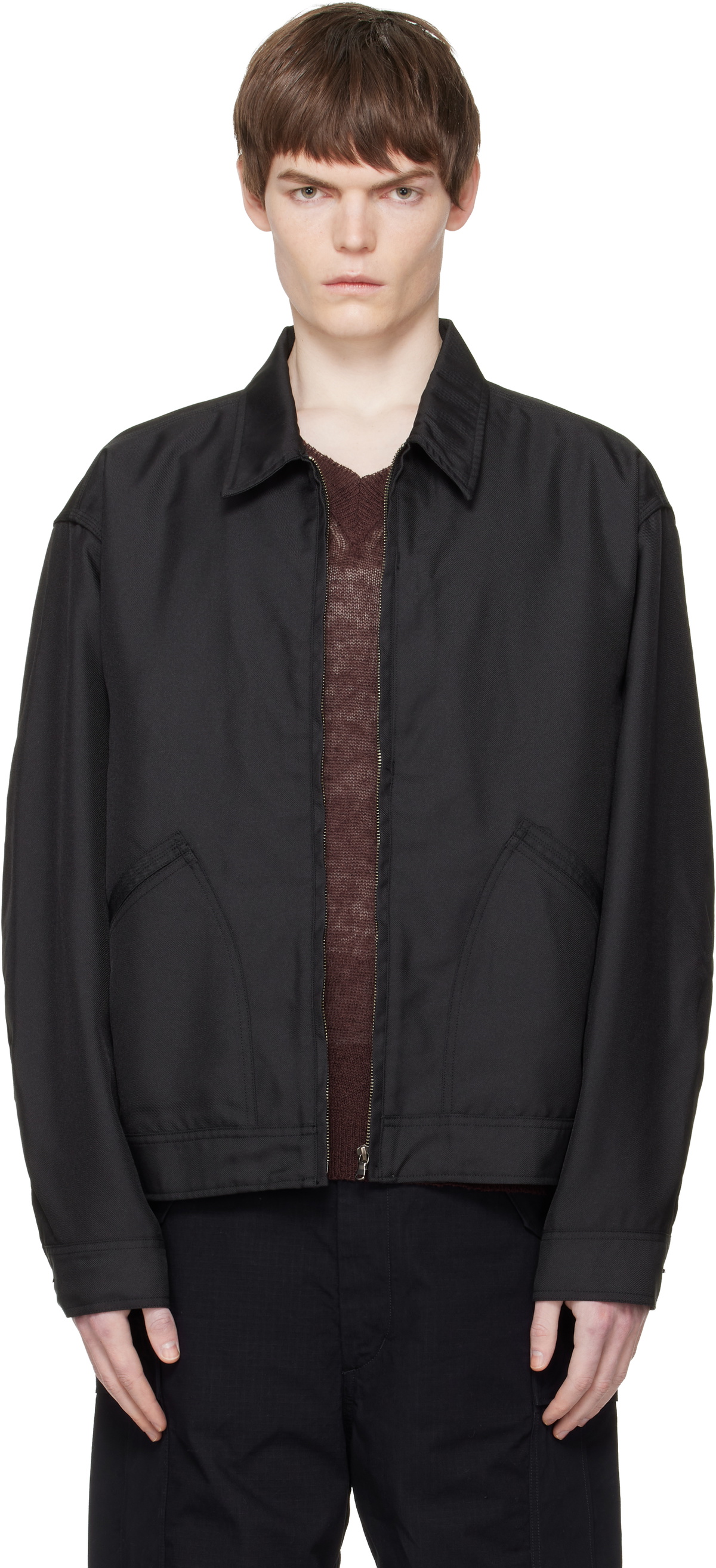 nanamica Black Polyester Twill Deck Jacket