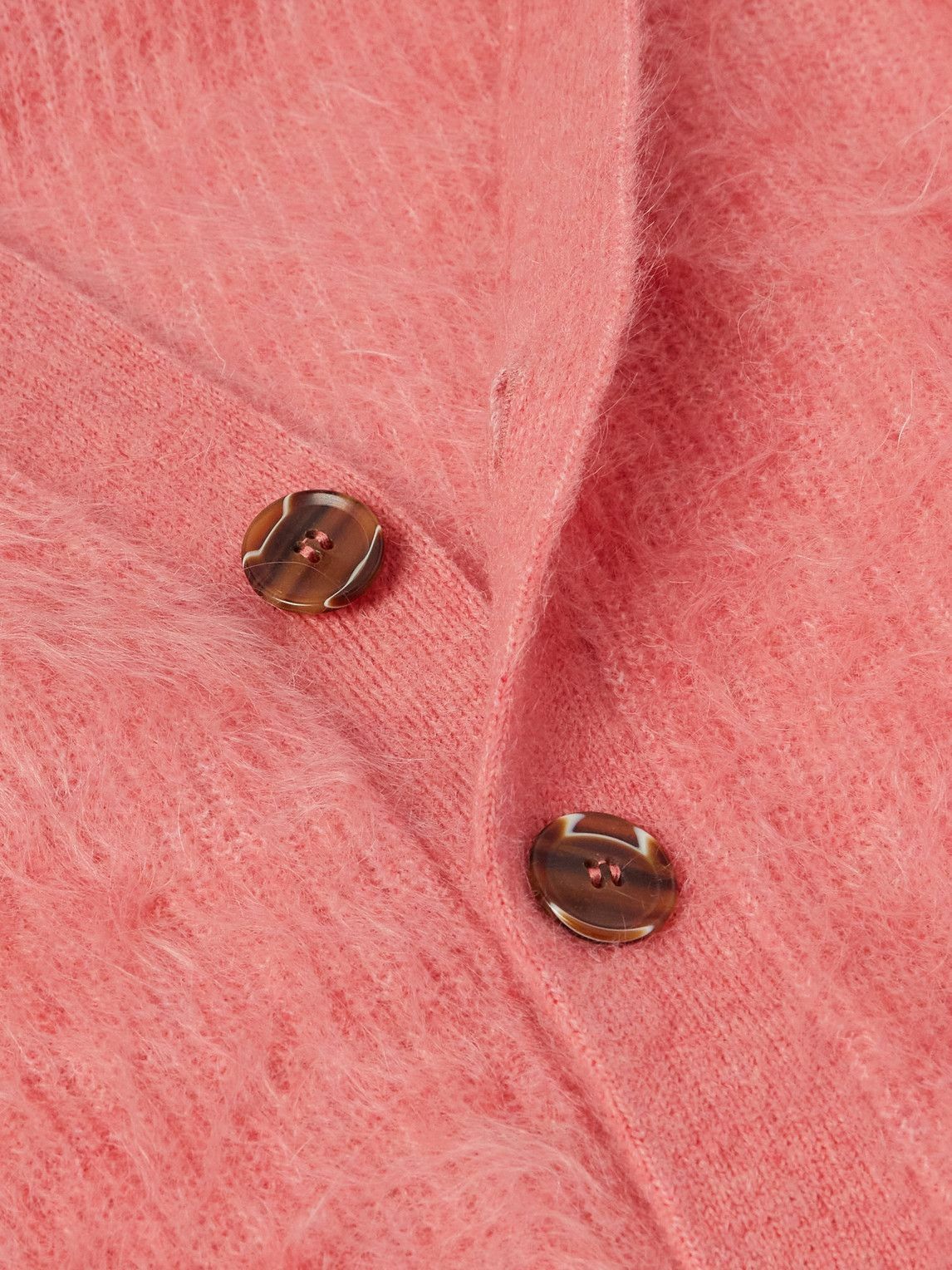 Séfr - Kaito Ribbed Brushed Mohair-Blend Cardigan - Pink