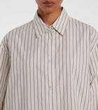 The Row Chihiro striped cotton shirt dress