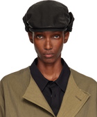 Y's Black Soft Leather Ear Muff Cap