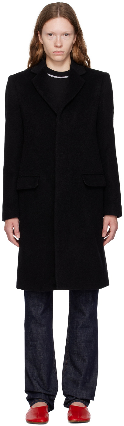 MM6 Maison Margiela Black Button Coat MM6 Maison Margiela