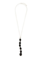 Agmes Selma Sterling Silver Necklace - Black - One Size