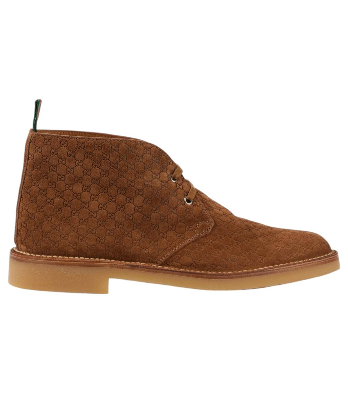 Gucci Brown & Beige Maxi GG Lace-Up Boots Gucci